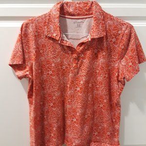 Liz Claiborne Red Polo Short Slevees XL 🍎